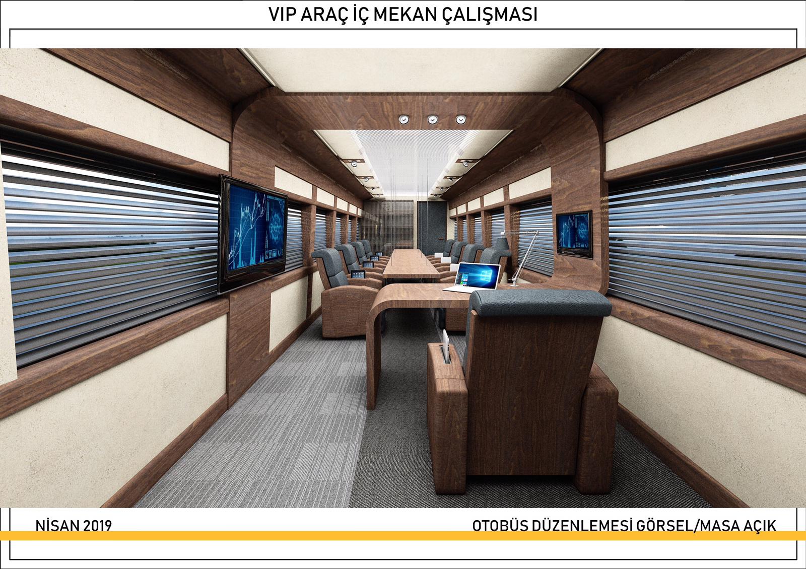 Ertex executive meeting and office bus: main cabin