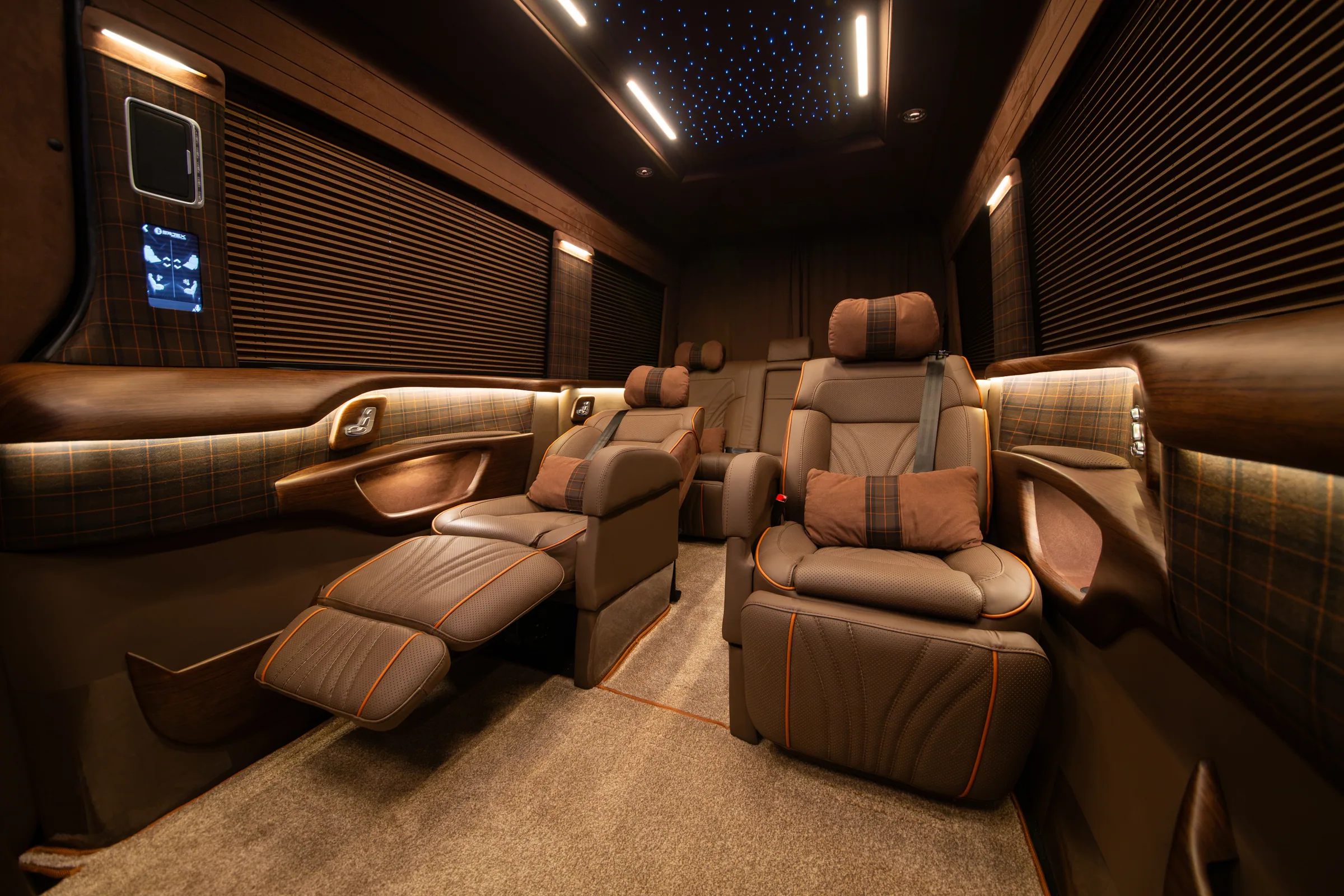 Ralph Lauren Sprinter executive seats with powered leg rests